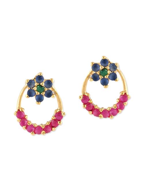 multi colored brass stud earrings - 11275907 - Very Small Image - 1