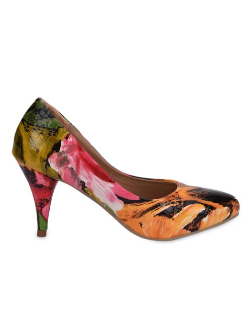 abstract print leatherette pumps - 1127601 - Very Small Image - 1