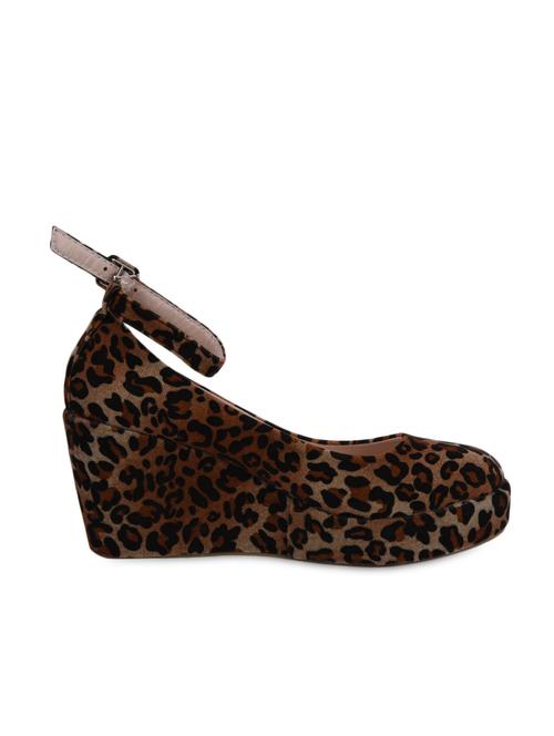 leopard print suede wedges - 1127607 - Very Small Image - 1