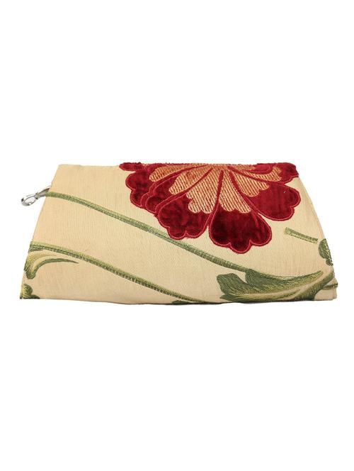 beige silk apploque work clutch - 11279120 - Very Small Image - 1