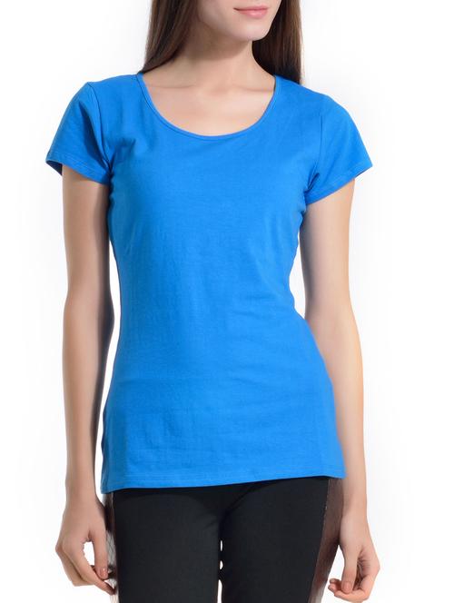 blue cotton regular tshirt - 11282948 - Very Small Image - 1