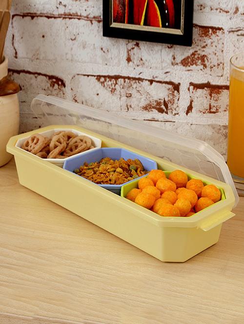 fawn three bowl snacks tray - 1129669 - Very Small Image - 1