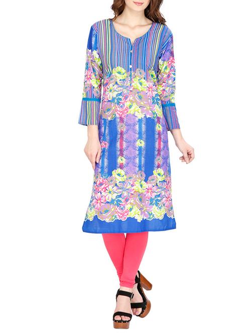 blue cotton kurta - 11298684 - Very Small Image - 1