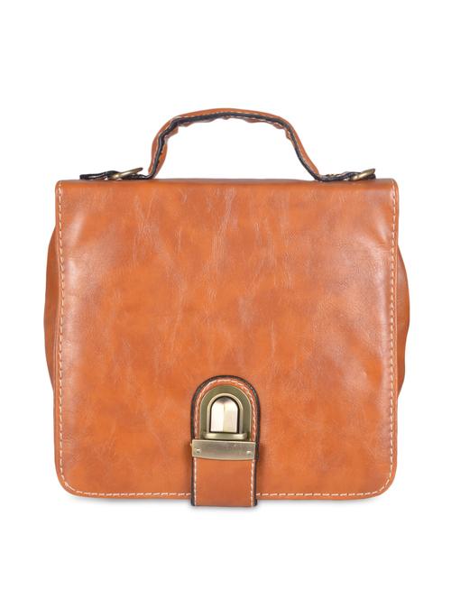 tan push tack closure sling bag - 1129899 - Very Small Image - 1