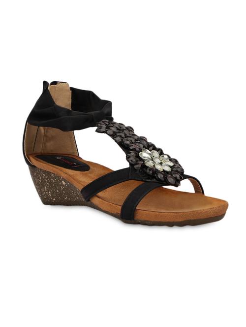 black embellished open toe wedges - 1130188 - Very Small Image - 1