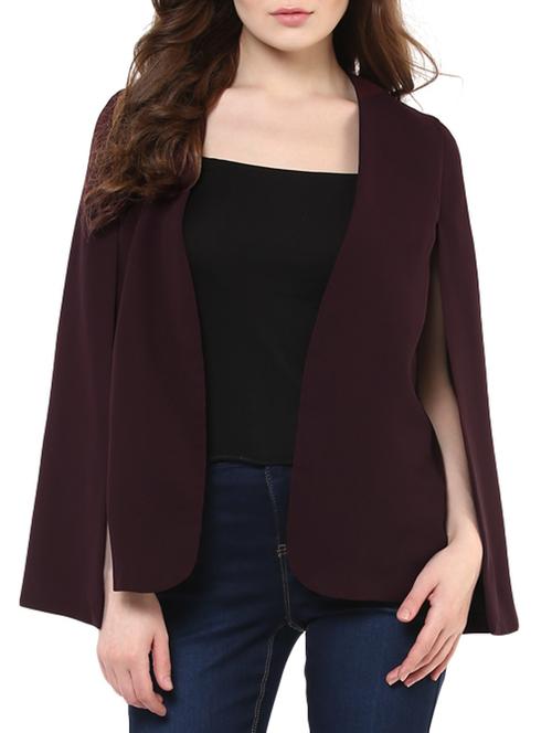 solid purple georgette blazer - 11305483 - Very Small Image - 1