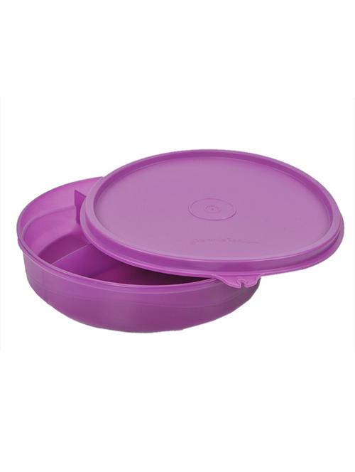 tupperware purple plastic 350 ml divided dish lunch box - set of 2 - 11307908 - Very Small Image - 1