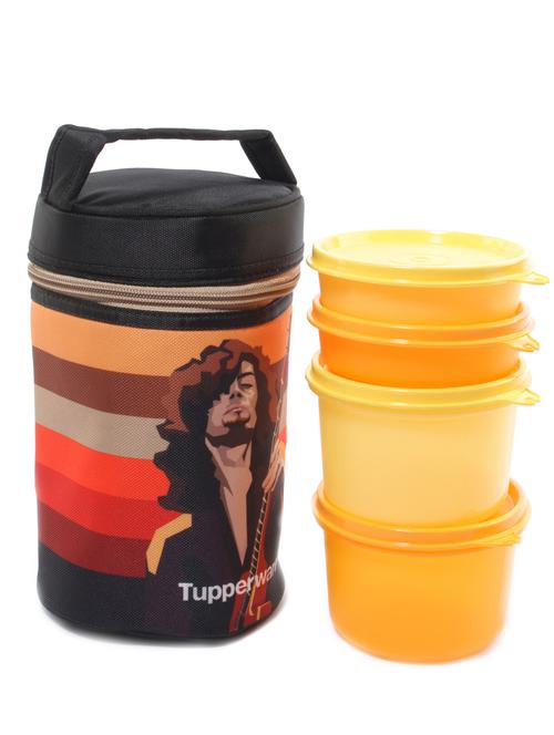 tupperware rocker multicolour plastic 4 lunch box with insulated bag - 11307912 - Very Small Image - 1