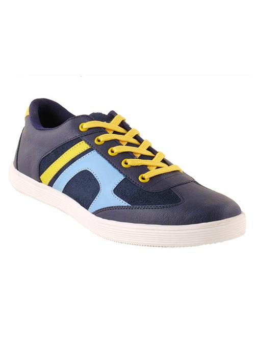 blue colour block leatherette sneakers - 11312311 - Very Small Image - 1