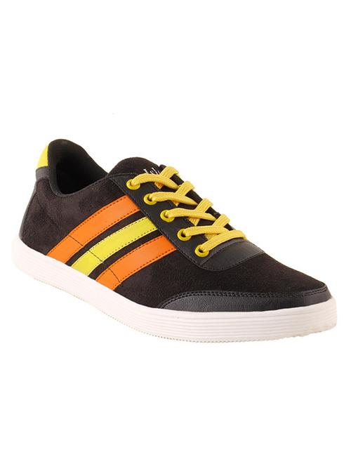 black striped leatherette sneakers - 11312316 - Very Small Image - 1