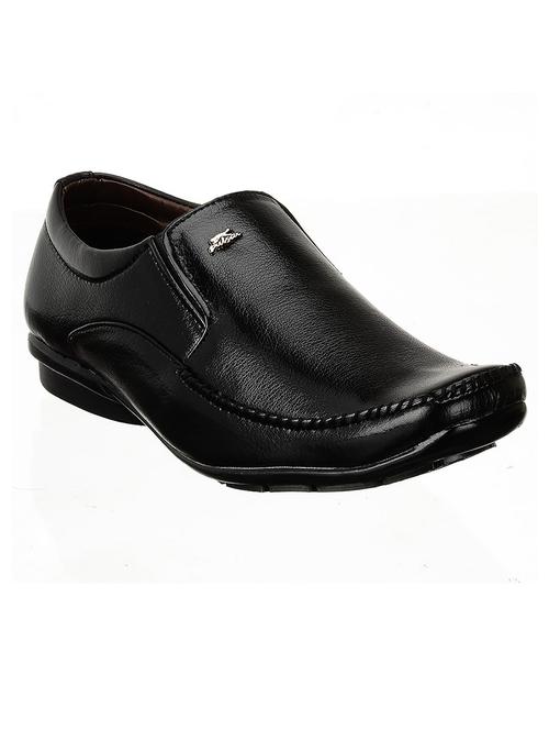 black formal leatherette slip on - 11312401 - Very Small Image - 1