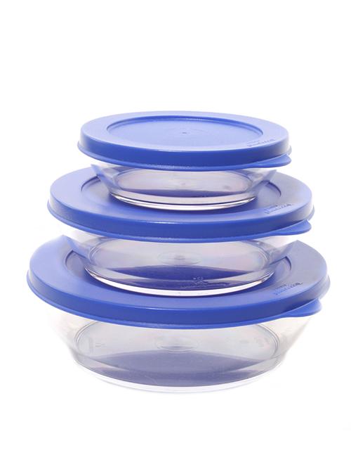 tupperware white clear bowl slim line 3 pcs set - 11315255 - Very Small Image - 1