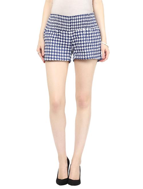 mid rise houndstooth shorts - 11317654 - Very Small Image - 1