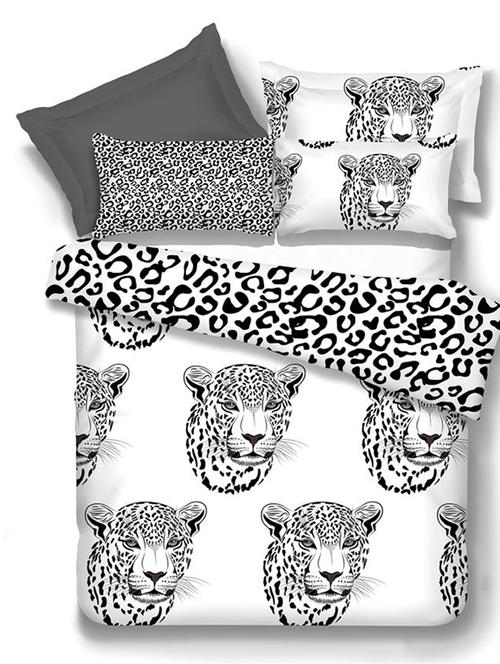 white 3d printed cotton bed sheet set - 11318335 - Very Small Image - 1