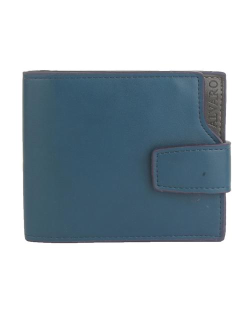 solid teal blue leather wallet - 11326519 - Very Small Image - 1