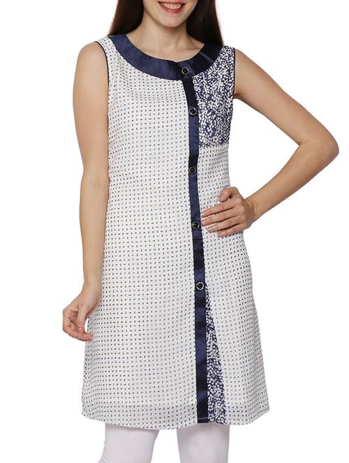 white georgette kurta - 11333863 - Very Small Image - 1