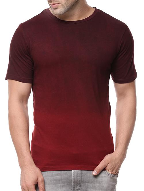 red ombre cotton t-shirt - 11334775 - Very Small Image - 1