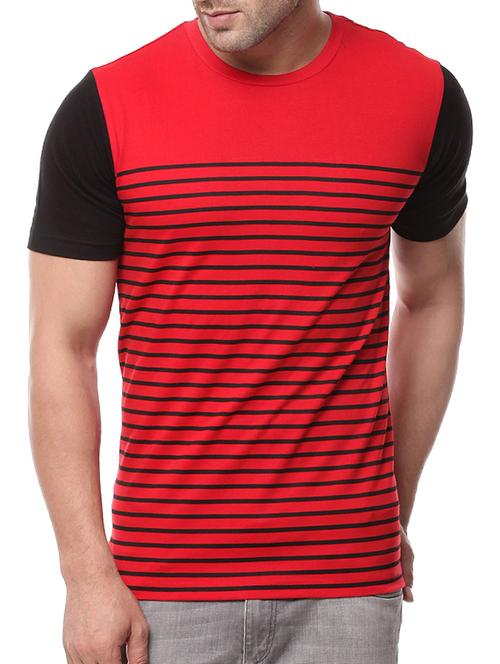 red striped cotton t-shirt - 11334795 - Very Small Image - 1