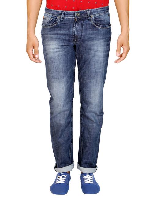 blue cotton stone washed jeans - 11365998 - Very Small Image - 1