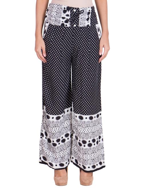 black printed cotton palazzo - 11369129 - Very Small Image - 1