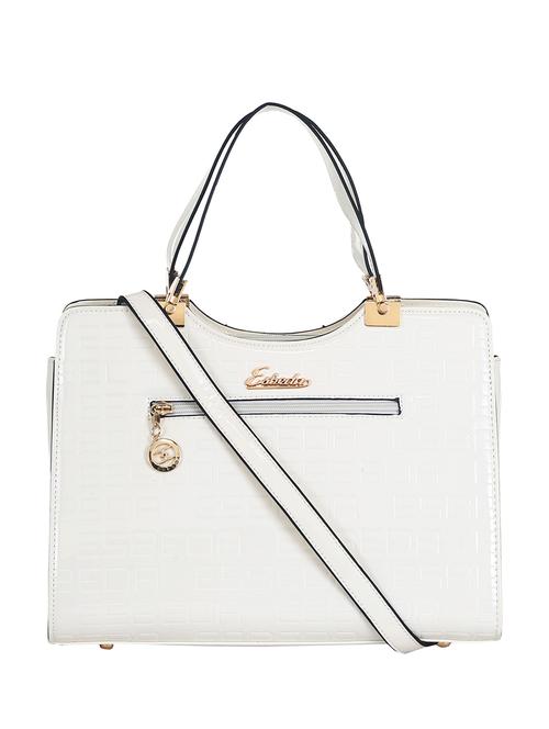 white faux leather structured handbag - 11369660 - Very Small Image - 1