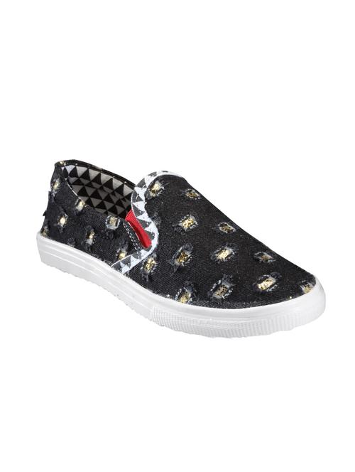 black canvas plimsoll - 11373529 - Very Small Image - 1