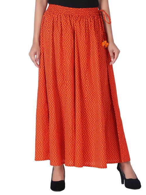orange cotton palazzos - 11377920 - Very Small Image - 1