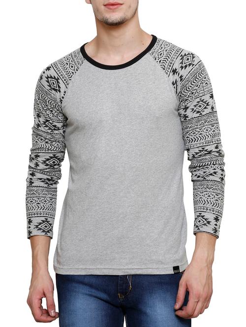grey cotton aztec t-shirt - 11379666 - Very Small Image - 1