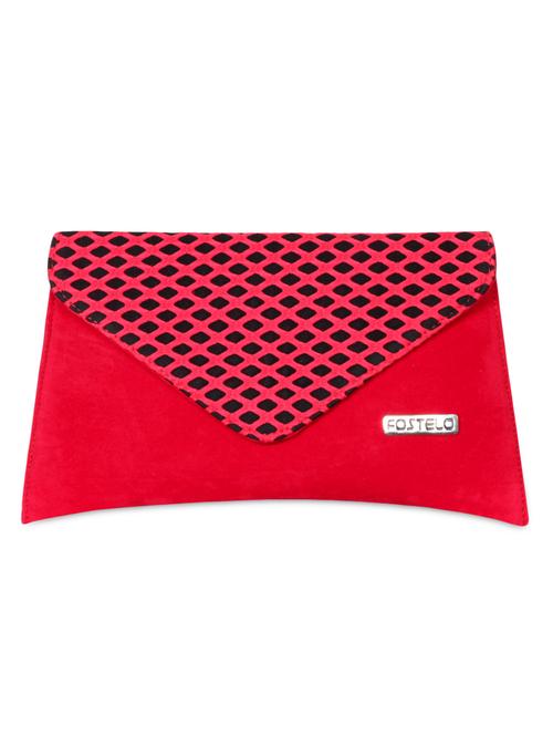printed flap red leatherette sling bag - 1138196 - Very Small Image - 1