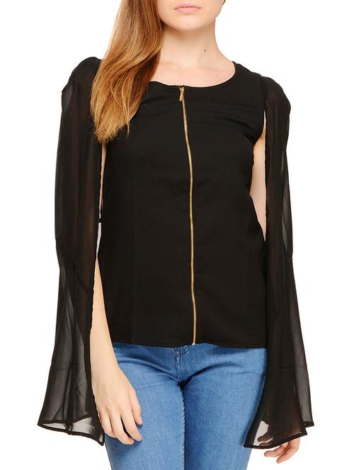 women's straight round neck top - 11382128 - Very Small Image - 1