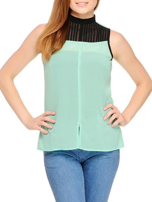women's straight v neck top - 11382138 - Very Small Image - 1