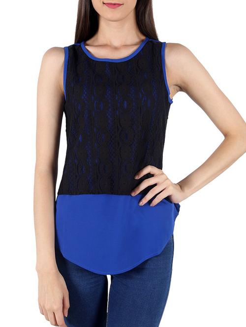 women's straight round neck top - 11382161 - Very Small Image - 1