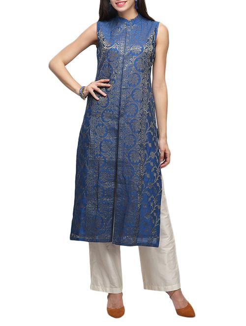 art silk straight kurta - 11382352 - Very Small Image - 1