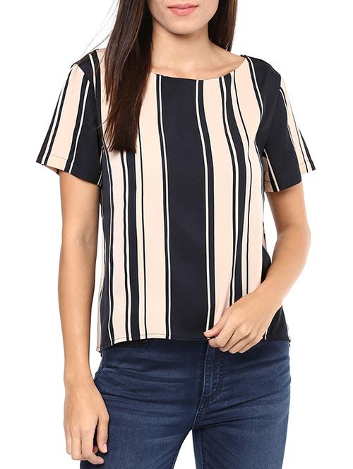 dark blue crepe regular top - 11384693 - Very Small Image - 1