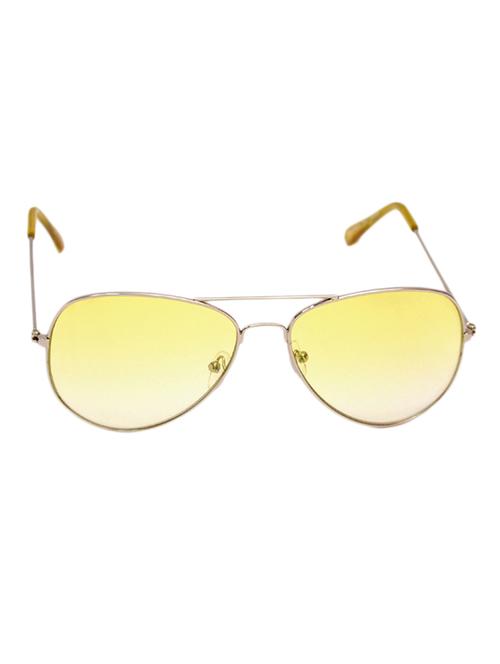 yellow metal aviator men sunglass - 11388303 - Very Small Image - 1