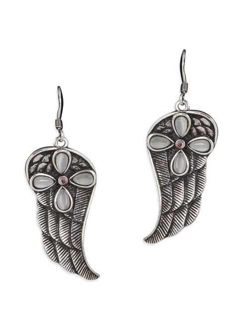 silver brass drop earrings - 11388746 - Very Small Image - 1