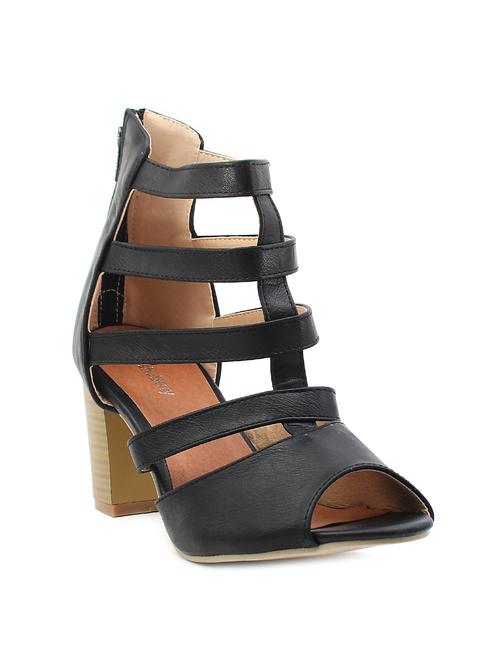 black pu gladiators sandals - 11396020 - Very Small Image - 1