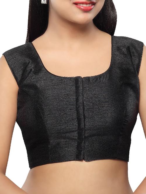 black silk blend stitched blouse - 11401158 - Very Small Image - 1