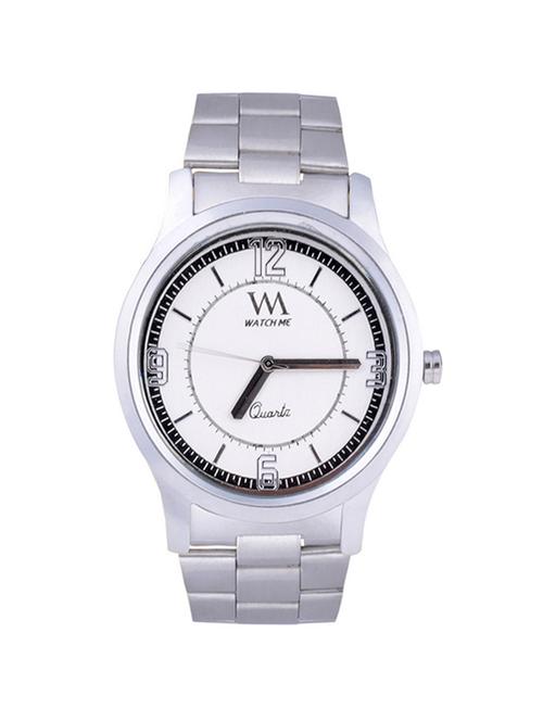 white metal men analog watch - 11402270 - Very Small Image - 1