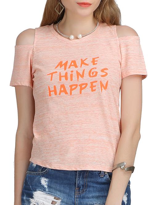 orange cotton tee - 11402601 - Very Small Image - 1
