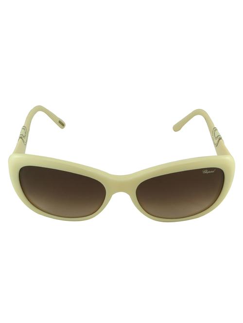 chopard women cat eye white full frame acetate sunglass chopard-sch085s-03gf - 11404849 - Very Small Image - 1