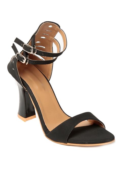 black faux leather sandals - 11411017 - Very Small Image - 1