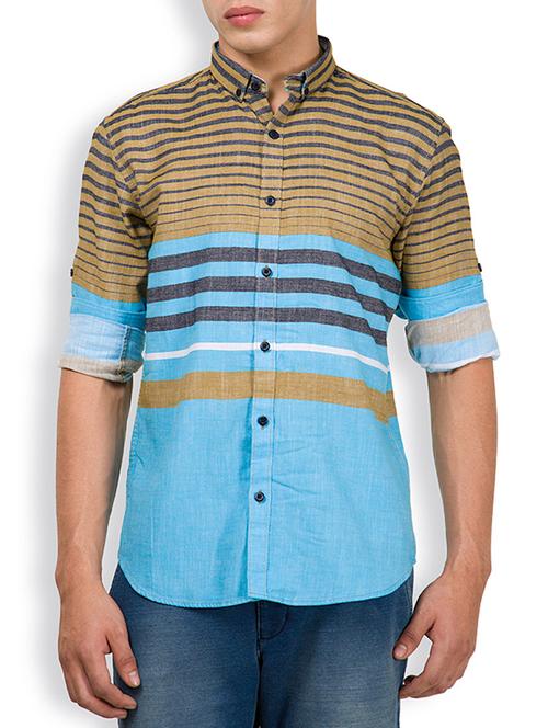 multi colored  cotton casual shirt - 11411226 - Very Small Image - 1