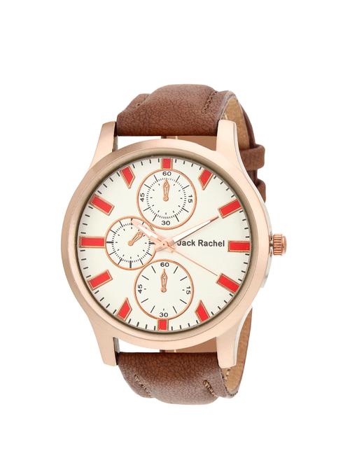 brown leatherette chronograph watch - 11411739 - Very Small Image - 1