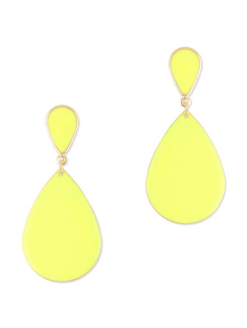 yellow enameled drop earrings - 1142172 - Very Small Image - 1