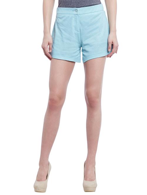 green cotton hot pants shorts - 11428271 - Very Small Image - 1