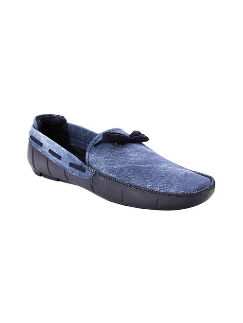 blue color, leatherette loafers - 11429233 - Very Small Image - 1