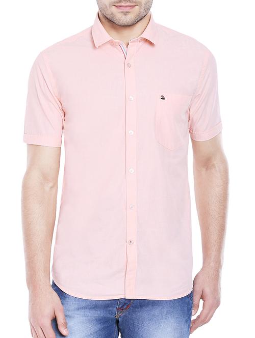pink cotton casual shirt - 11429267 - Very Small Image - 1