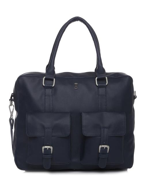 blue leatherette laptop bag - 11429607 - Very Small Image - 1