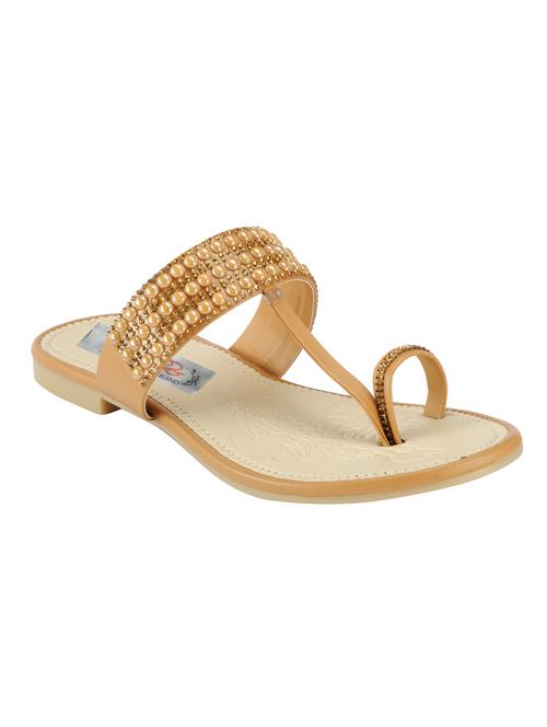 brown fabric kolhapuri - 11437139 - Very Small Image - 1